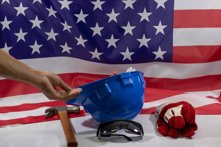 Labor day American flag background Labor day American flag background